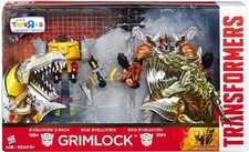TRANSFORMERS Movie Evolution GRIMLOCK dinosaur rex robot figure toy set of 2