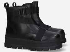 UGG® AUSTRALIA SID BLACK LEATHER ZIP UP BIKER BOOTS UK 6 EUR 39 USA 8 RRP £150