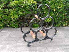 Vintage Metal Horseshoe Wine