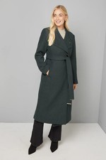 Wallis Green Coat Womens Smart