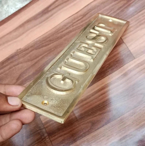 Personalized brass plaque - brass,