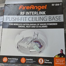 FireAngel RF Alarm Push Fit Ceiling Base with Wireless Interlink RF-BW-T