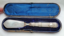 VICTORIAN GOTHIC STYLE ELKINGTON & CO LIVERPOOL SILVER PLATE CASED FISH SERVER