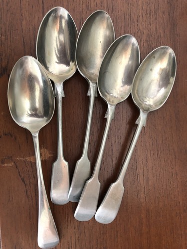 Vintage desert spoons used - spoons,