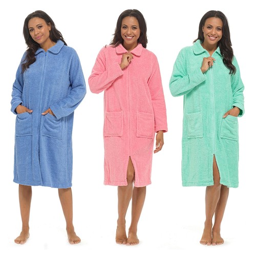 Ladies towelling bathrobe - towelling,