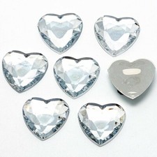 ❤ 10 x CLEAR - LARGE - HEART