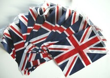 Fabric Union Jack Bunting 20 flags 5.5m/18 ft - Free 2nd Class Post
