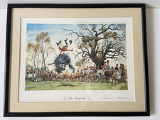 Norman Thelwell "The Stirrup Cup" Pencil Signed Framed Print 42.5 x 34cm