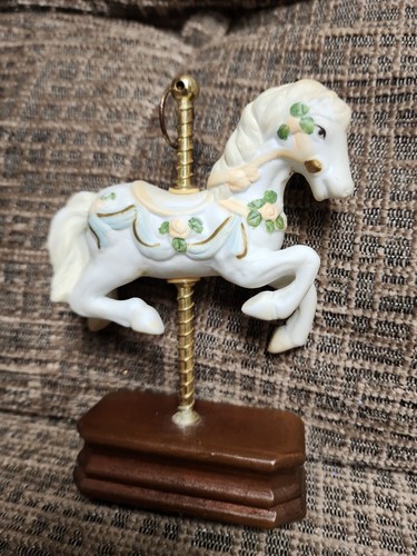 Ceramic carosel horse figurine - ceramic,
