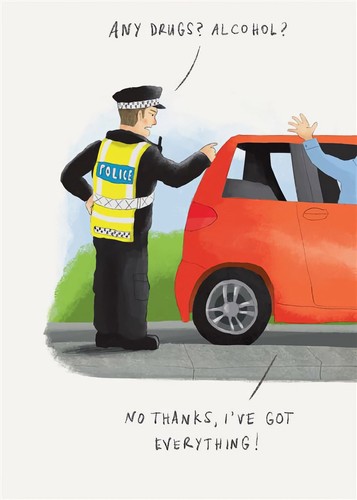 Happy birthday card police - birthday,