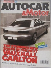Autocar magazine 22/11/1989