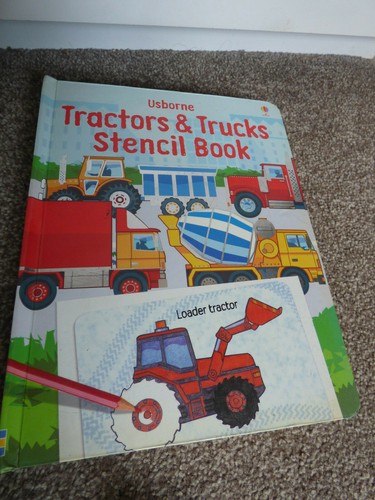 Tractors trucks stencil book - trucks,