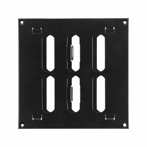 Black metal air vent grille - black,