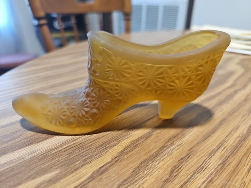 Vintage glass shoe slipper