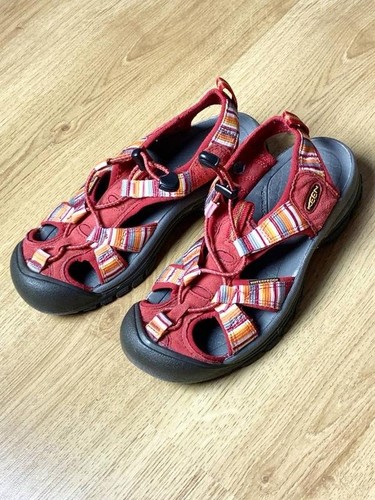 Women keen sandals red suede - red,