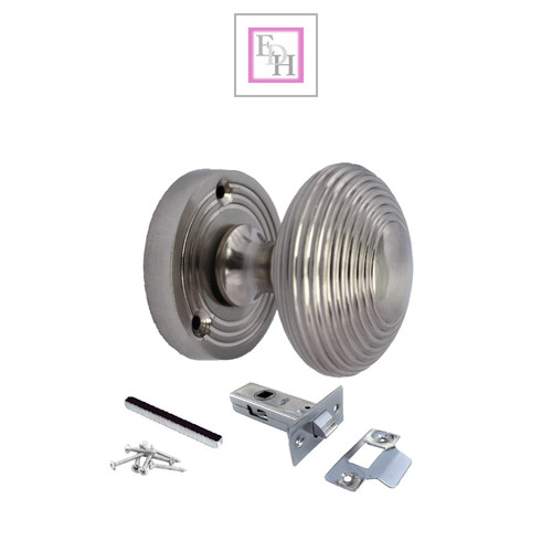 Satin nickel round door knobs - satin, knobs-