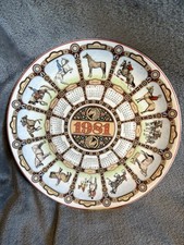 Wedgewood Horses Calendar Plate Eleventh Series 1981 10"