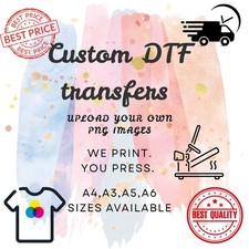 DIY DTF Transfers A4,A6,A5, A3 - Iron On Patches/ Label - Ready to Press Prints