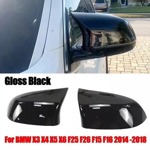 Pair gloss black - wing, mirror