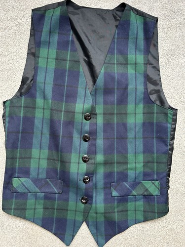 Green navy and tartan - green,