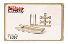 18367 Preiser HO/OO Gauge Rubber Boat, Paddles & Life Vest Set (Pre-Owned)