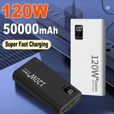 New 120W 50000mAh Power Bank Fast Charging Portable Battery Charger Fast Ship