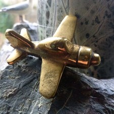 Solid Brass Model Plane Paperweight Stuart Houghton Long World War II Aircraft