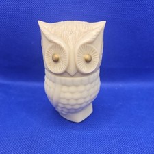 Vintage Avon Glass Owl Container Bottle Cream Collectible Pre-owned
