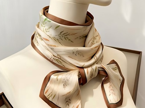 100 silk twilly scarf floral - 100%,