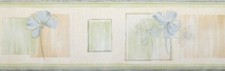 13.5cm x 4m WALLPAPER BORDER Matt Vinyl FLORAL Green Peach Blue HOLDEN Decor