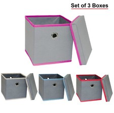 Grey Storage Boxes with Lid