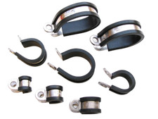Rubber Lined P Clip Stainless Steel 4mm-40mm Sizes Pipe Cable Hose Clamp P-Clips