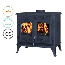 Wood Burner Stove 10KW Fireplace Multifuel Cast Iron Warm Winter Indoor Heating