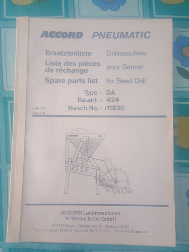 Accord pneumatic 424 - 424, seed
