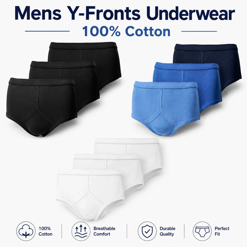 Pack mens fronts underwear - 3, y-fronts