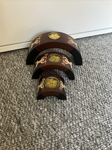 Set wooden african - of,