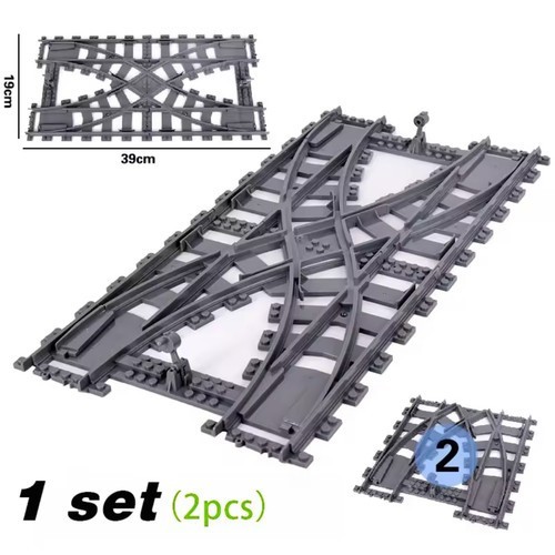 Double switch lego tram - double,