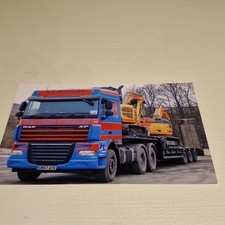 H E Services Digger Hire Low Loader DAF  Truck/Lorry Photo 6x4 