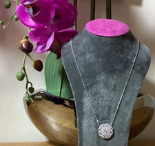 Diamonique pendant and - and, chain