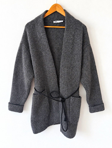 Zara grey knit mid - zara, mid-length