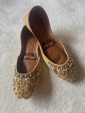 Beautiful Gold Khussa Shoes
