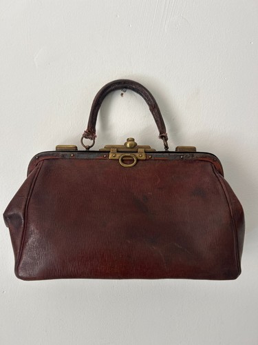 Antique 1920s gladstone bag - antique,