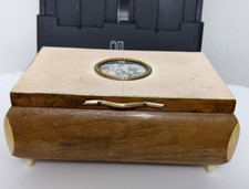 Vintage wooden swiss lador musical ballerina musical box