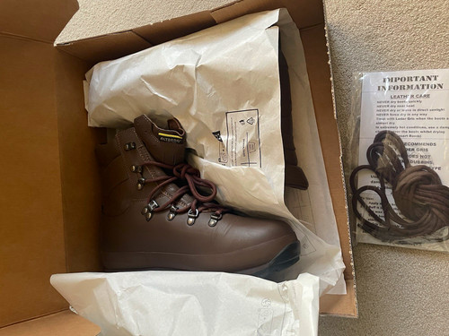 Altberg brown leather military - leather,