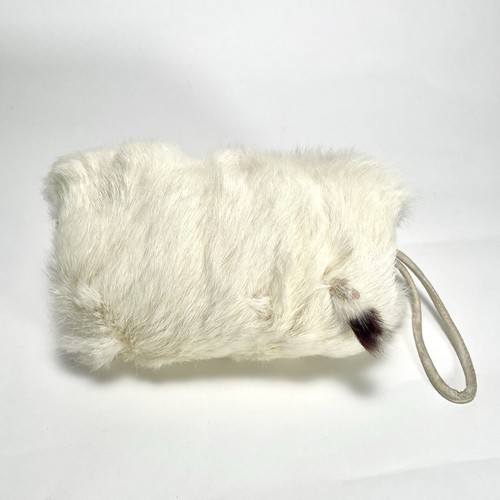 Vintage winter ermine fur muff - ermine,