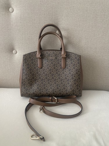 Brown dkny handbag shoulder - handbag,