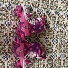 SFR Stomper Girls Adjustable Roller Skates and pads