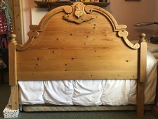 Carved Pine Headboard