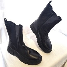 NEW Ladies HUSH PUPPIES Fleur Black Leather Memory Foam Ankle Boots UK 5 CG M16