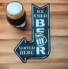 Wooden Beer Ice Cold 3D Bar